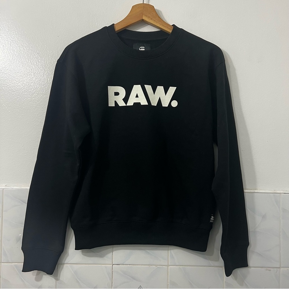 G-Star RAW Pullover Sweatshirt XS Streetwear Graphic Oversized Grunge Goth